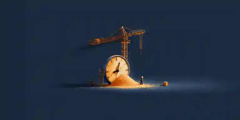 Stopwatch or timeline illustration representing the website build process duration